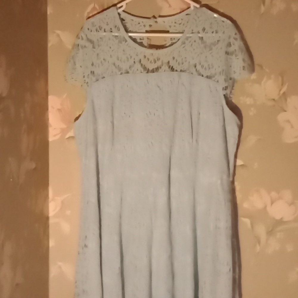 Lane Bryant Baby Blue Midi Dress